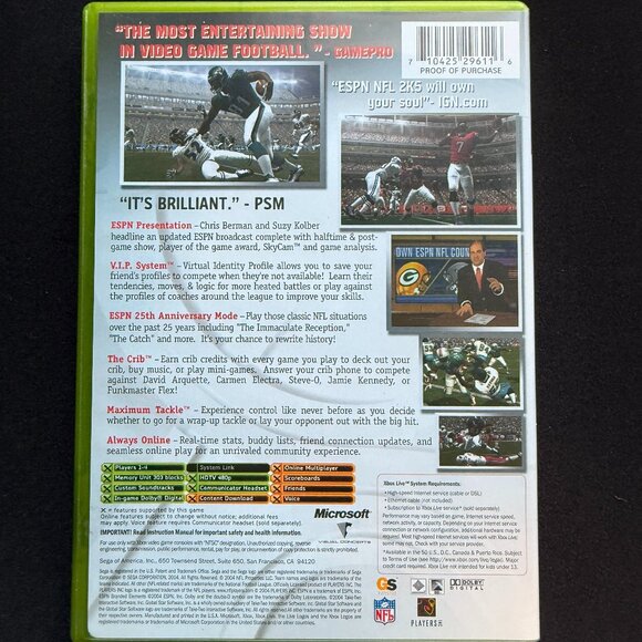 ESPN NFL 2K5 (XBOX) - Picture 2 of 3